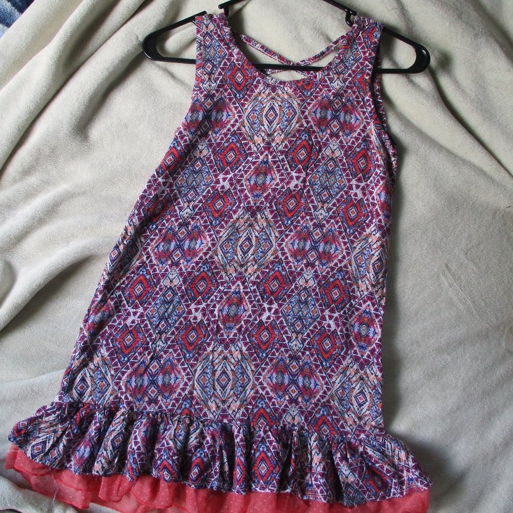 Beautees Girls Top With Ruffled Hem